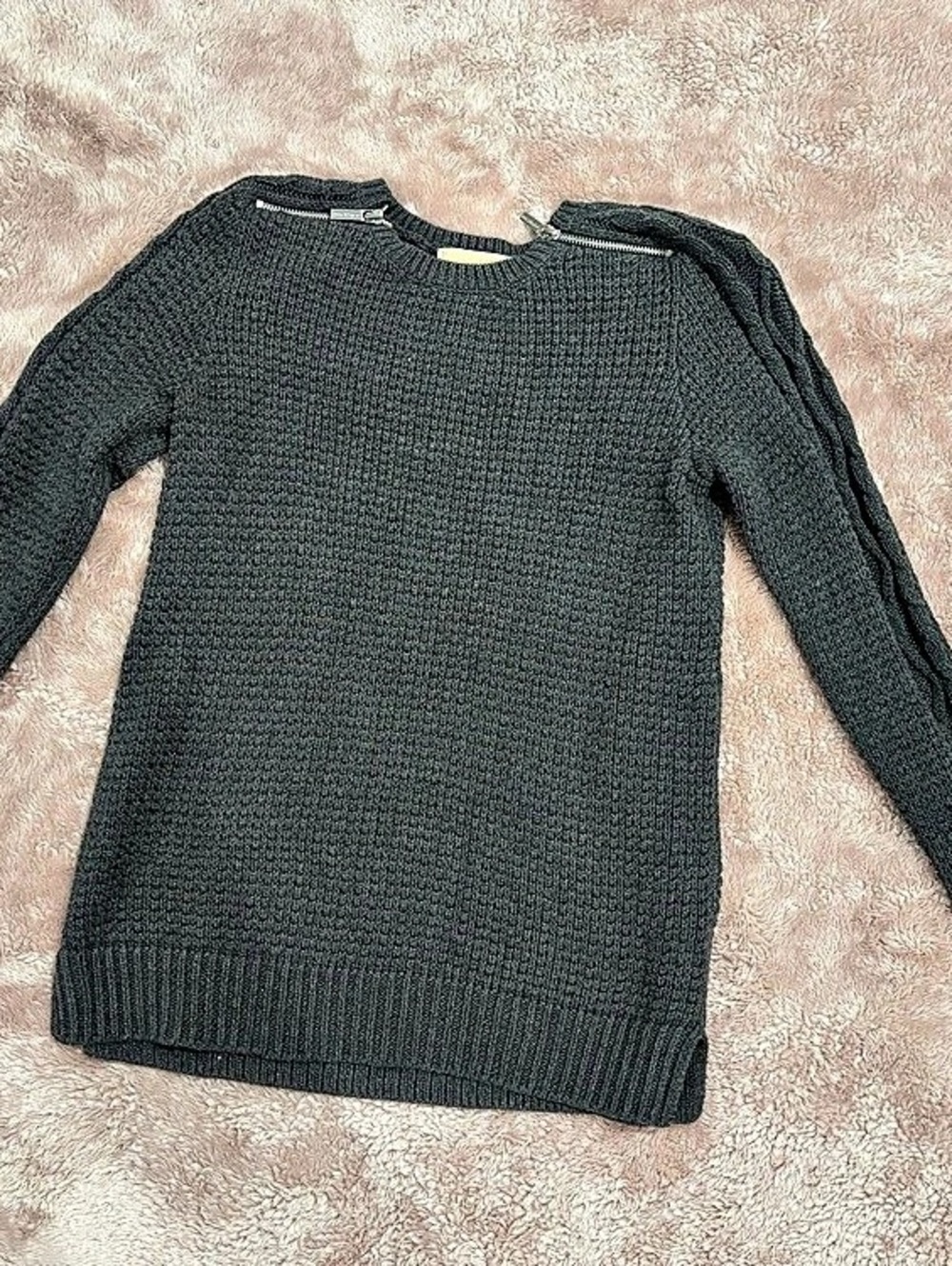 Michael Kors Women'Small Textured Knit Sweater in Black Small Like New
